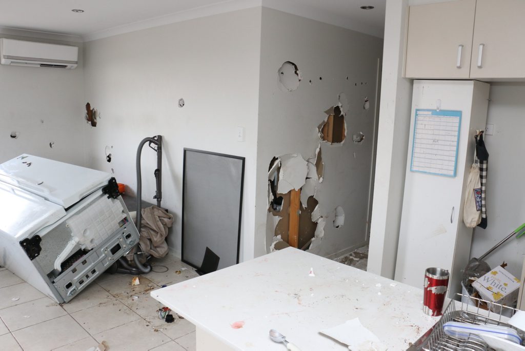 Police were called out in the early hours of Sunday morning to find the house had been trashed during a party. Photo Contributed